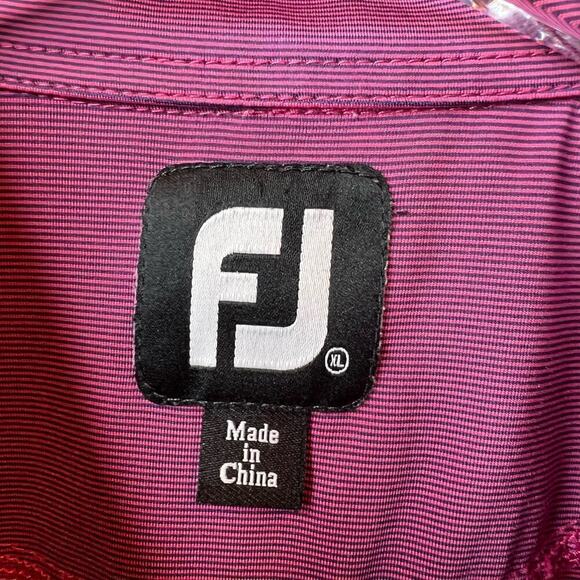 FOOTJOY Golf Men's Polo Micro Feeder Striped Polo in Light Purple Men's Size XL - Picture 10 of 10